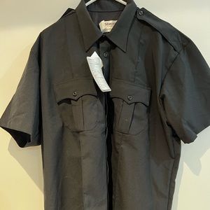 Elbeco Prestige Duty Uniform Shirt 8841 Short Sleeve Black Size 18 NWT